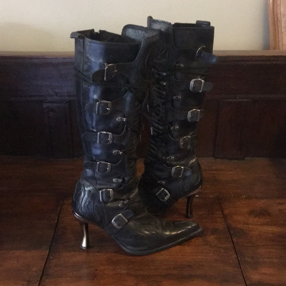 New Rock leather custom boots